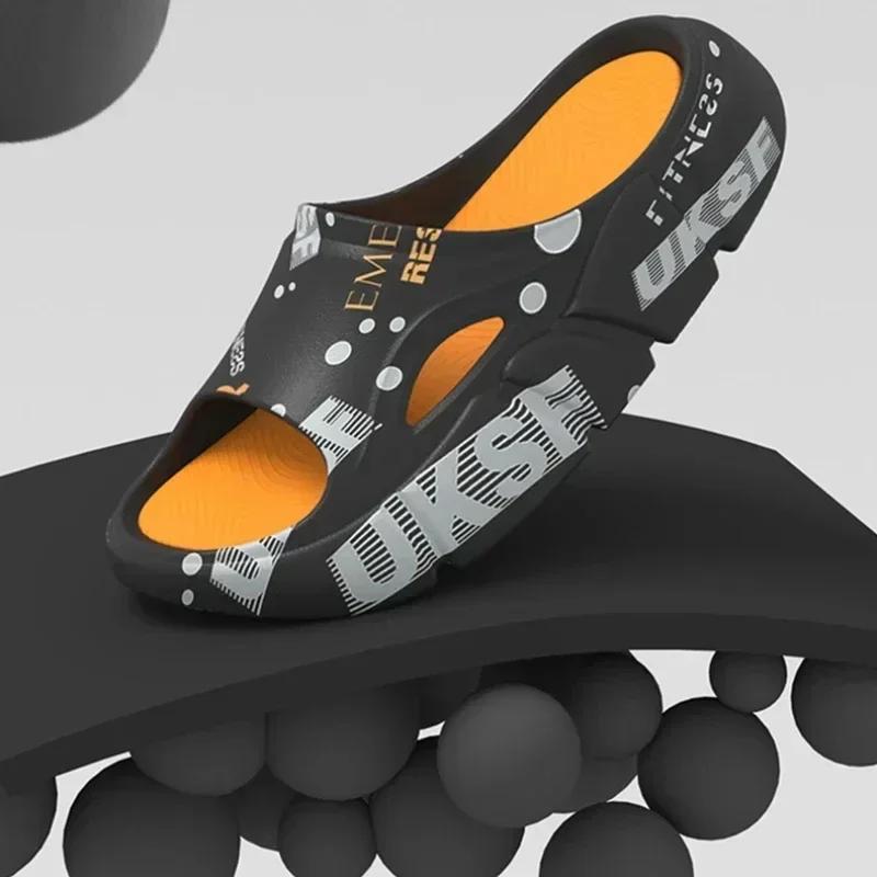 Men's Slippers New Beach Thick Soft Soled Slippers Sandals for Home Shower Bathroom Casual Anti Slip Men's Slippers Large Size