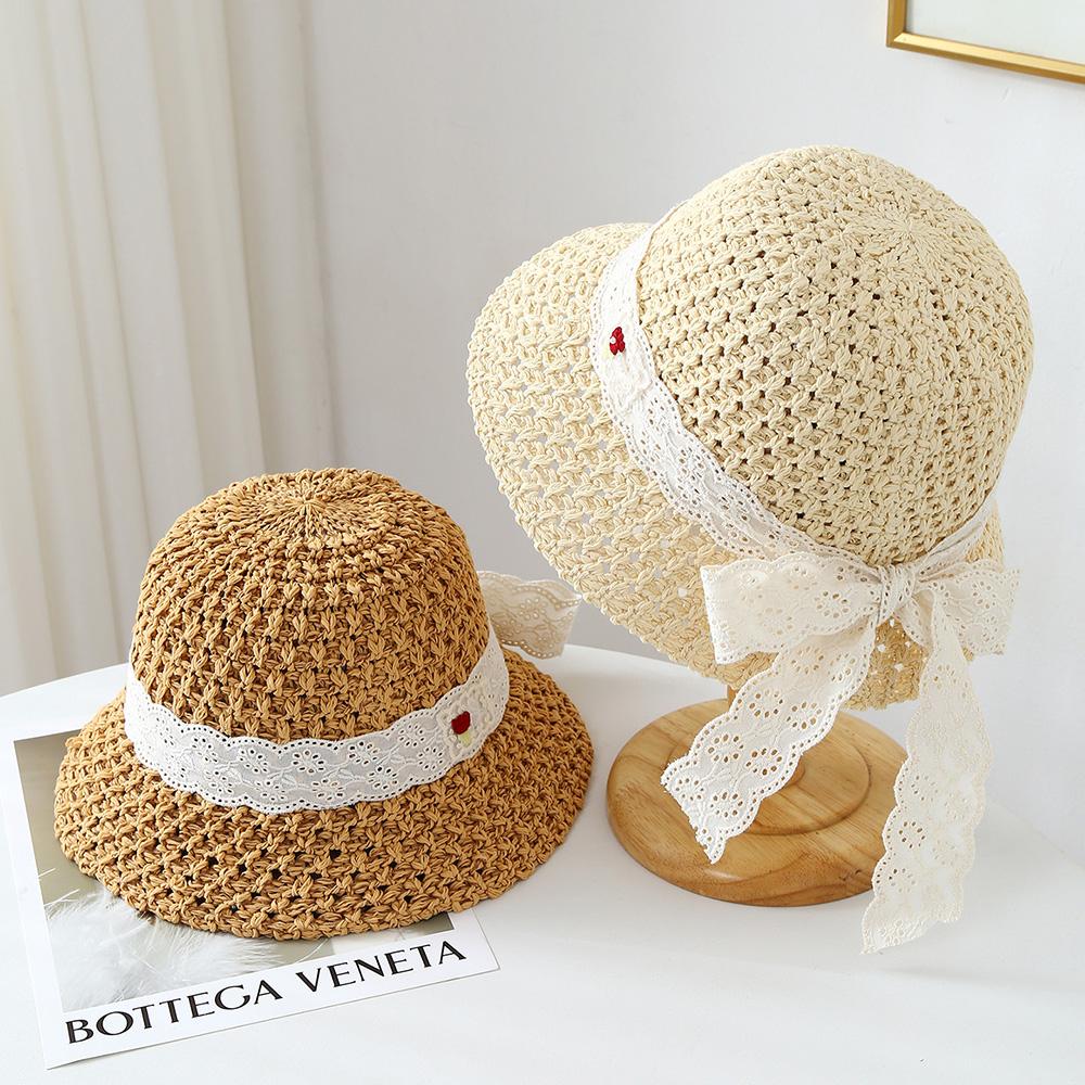 New Women Trendy Straw Big Brim Fashion Hollow Grass Hat Travel Girls Summer Simple Fisherman Hat Female Crochet Bucket Hat