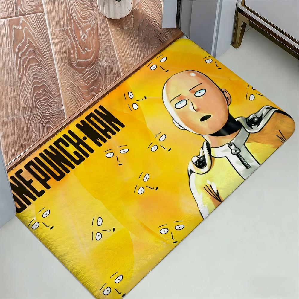 Anime Hot O-One-Punch Man Floor Mat Cozy Flannel Soft Thick Non-Slip Mat For Living Room Bedroom Kitchen Decor Rugs