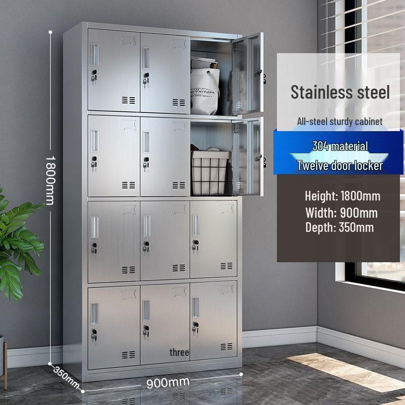 Thickened 304 Stainless Steel Multi-Door Wardrobe and Shoe Cabinet