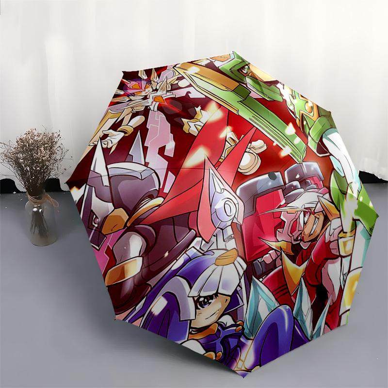 1pc Super Robot Wars Automatic Opening/Closing Outdoor Umbrella with 3-Fold Design, Featuring Popular Characters - Perfect for Outdoor Use, Trave