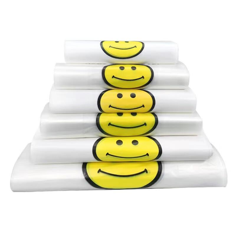 Hanlu Smile Face Plastic T-Shirt Handle Bags