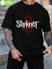 Slipknot-Inspired Cotton T-shirt - Black Crew Neck