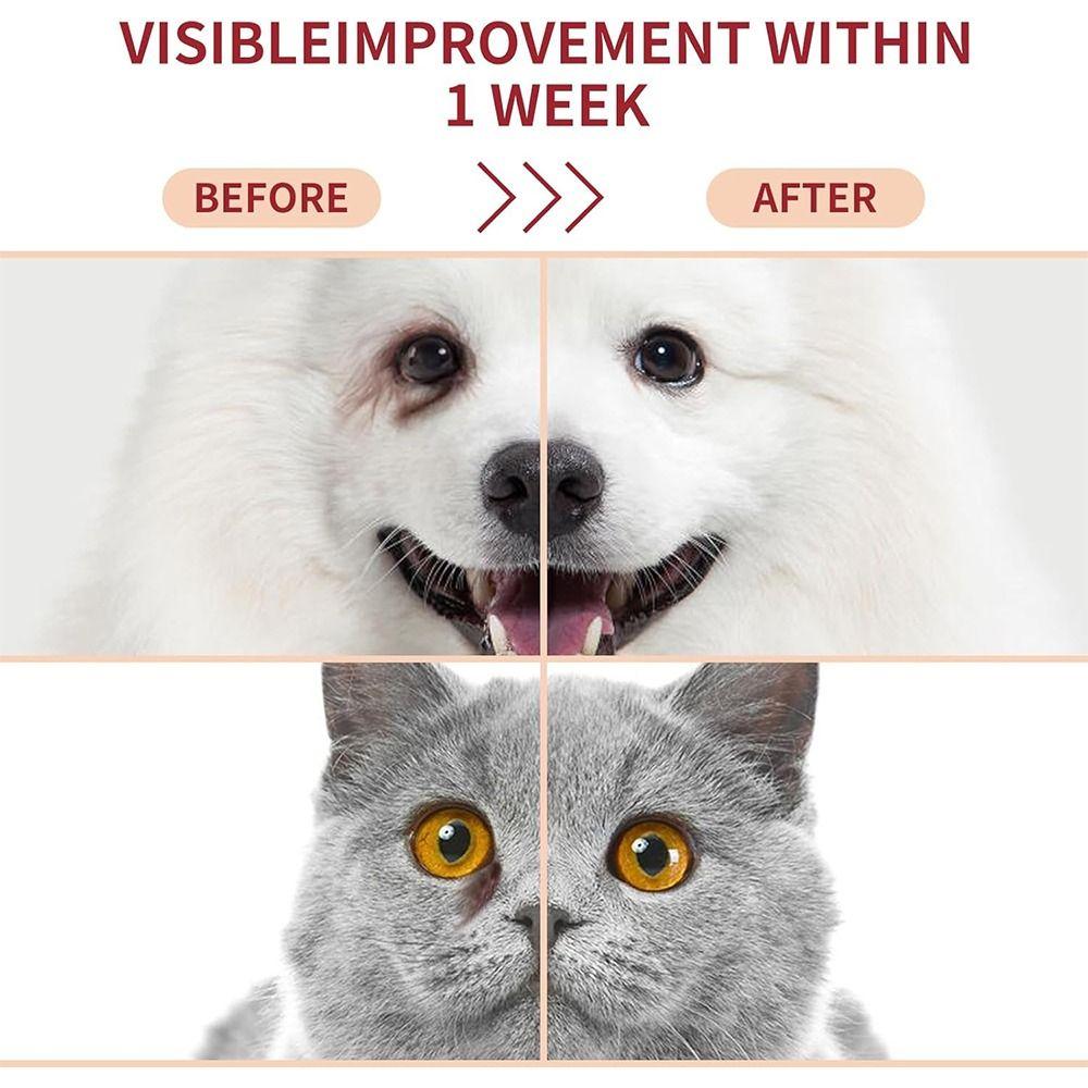 Safe Gentle Eye Care with Professional Brush Tear Stain Cream  for Dogs & Cats