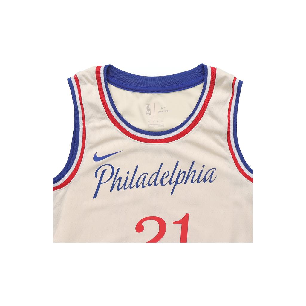 Nike NBA City Edition Trikot 2019-2020, Embiid #21 Atmungsaktives Weste Herren Sporttops Beige AV4664-280