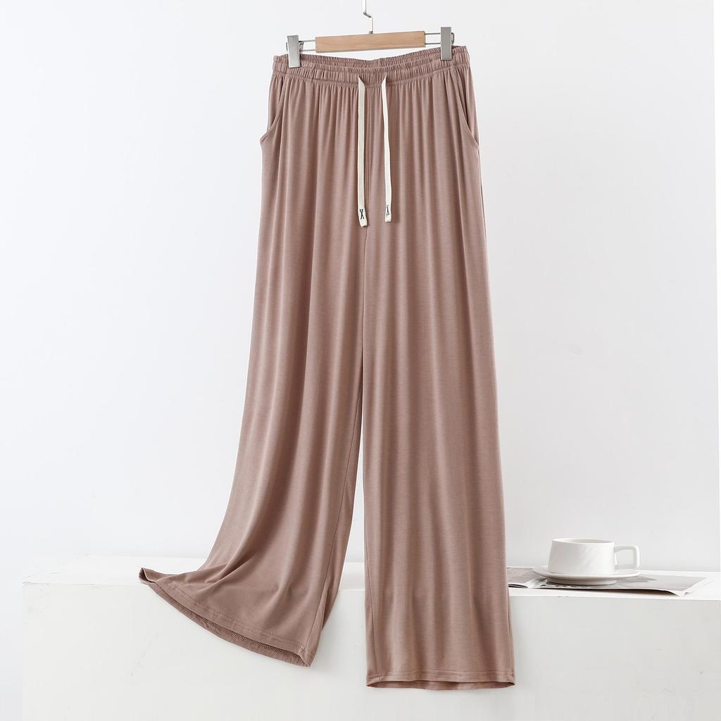 Women's Summer Wide-Leg Modal Pajama Pants - Breathable, Loose-Fit, Plus Size, Mosquito Repellent Home Wear