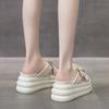 Fashion High Platform Slippers For Women Open Toe Leather Wedges Chunky Sandals New Summer Soft Thick Bottom Female Beach Flip Flops 8CM