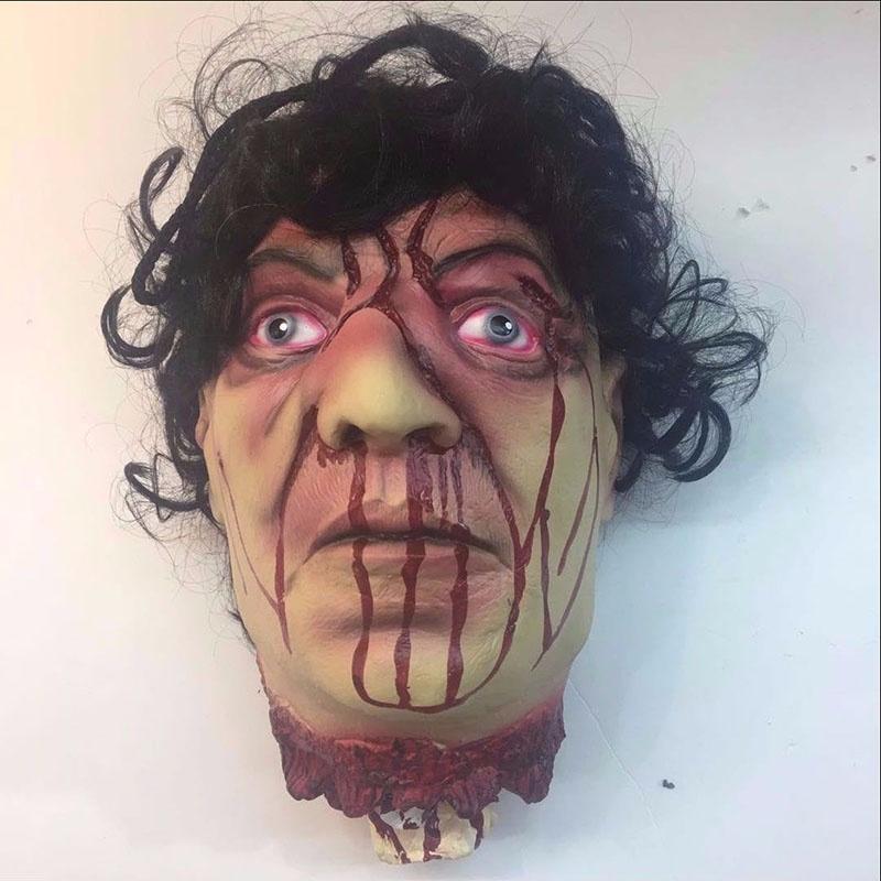 Decoration Party Halloween Props Bloody Prank Toy Hanging Severed Human Head