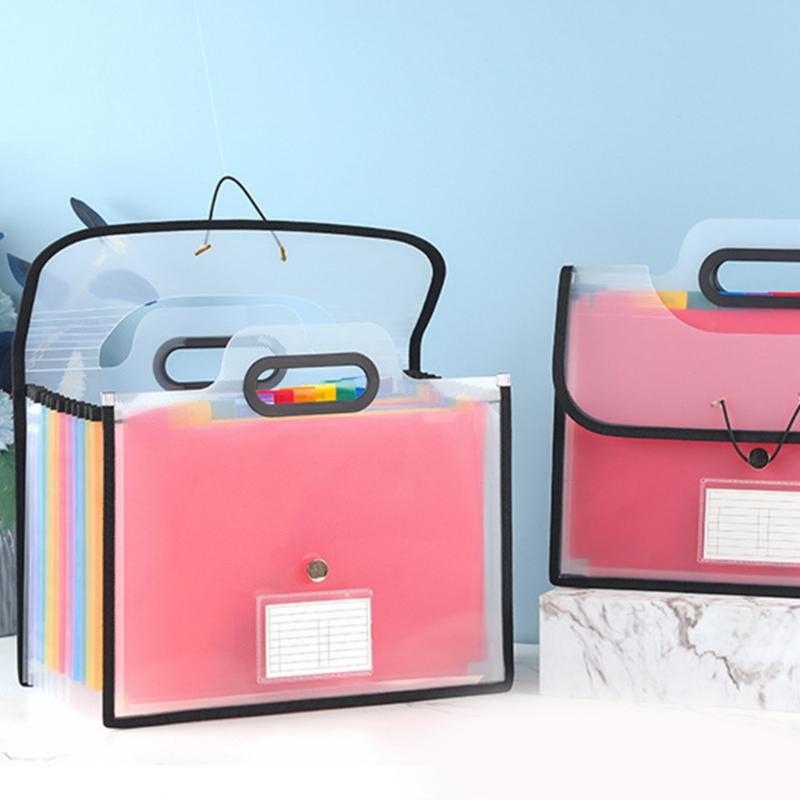 13 Fächer Erweiterungsmappe mit Griff, Wasserdichte Dokumenten-Organizer-Tasche, Fassungsvermögen 1000 Blatt Papier im Letter-Format