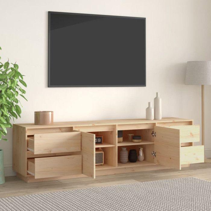 814319 vidaXL TV Cabinet 176x37x47.5 Cm Solid Pine Wood