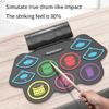 Convenient To Transport Hand Held Electronic Drum Board With 9 Backings MIDI Function And Two Speakers For Energetic Play