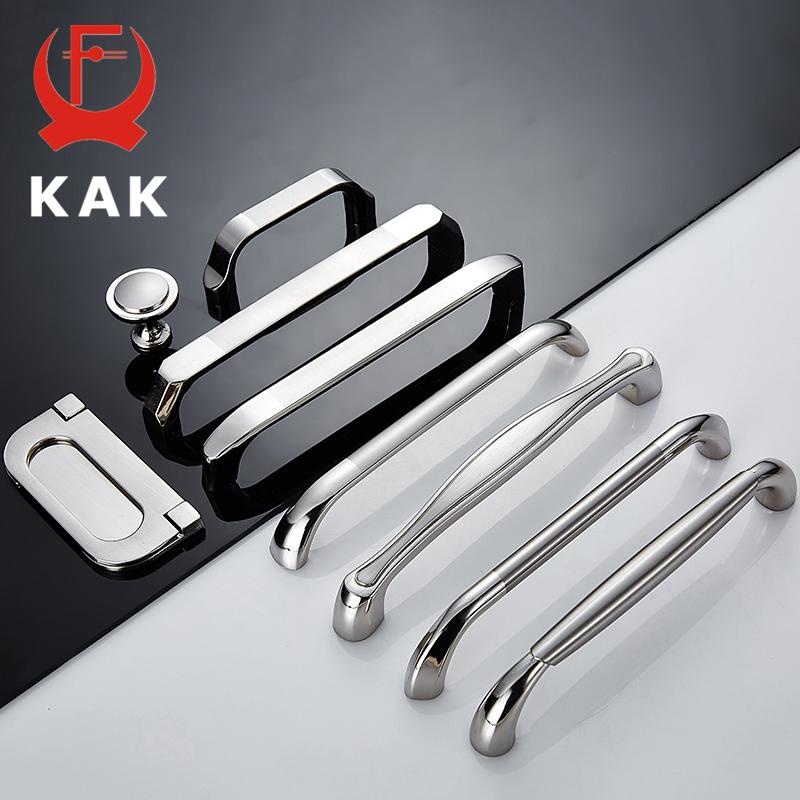 KAK Zinc Alloy Modern Cabinet Handles Kitchen Cupboard Door Pulls Drawer Knobs Handles Wardrobe Pulls Furniture Handle