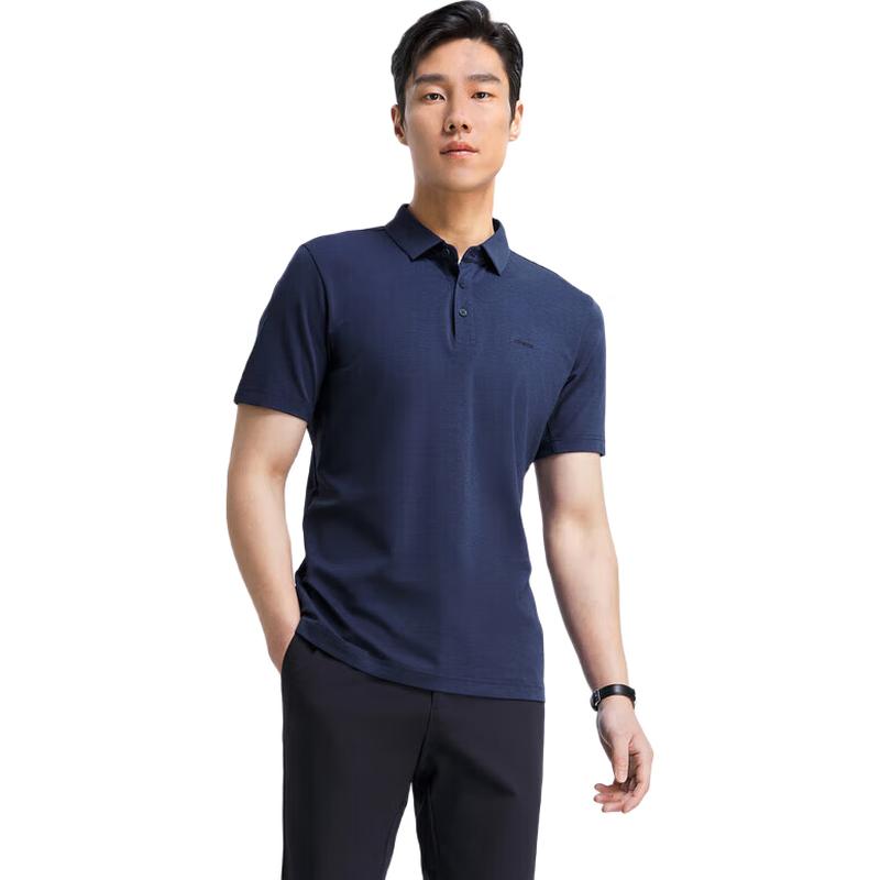 

YOUNGOR Men s Short-Sleeve Business Casual Polo Shirt S