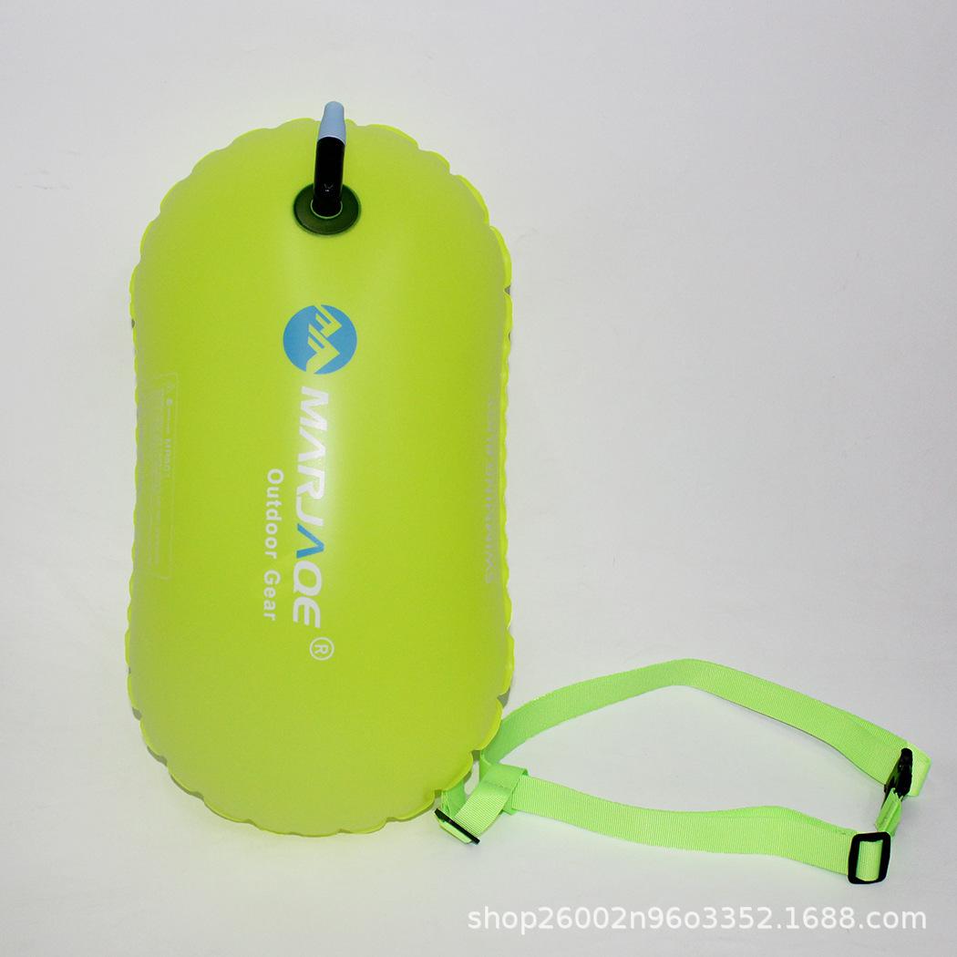 High Visibility Swim Safety Float Buoy With Waist Belt Lightweight Inflatable Open Water Swimming Gear жёлтый