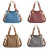 Canvas Tote Bag For Women With Large Capacity And Zipper Closure For Daily Use