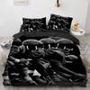 3D Print Rugby Sports Duvet Cover Set, American Football Bedding Set Queen Fashion 3pcs Comforter Microfiber Quilt Cover Double