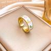 Ring Retro Flower Enamel Color Ring Niche High-end Sense Light Luxury Elegant Fashion Versatile Ring Women Do Not Fade