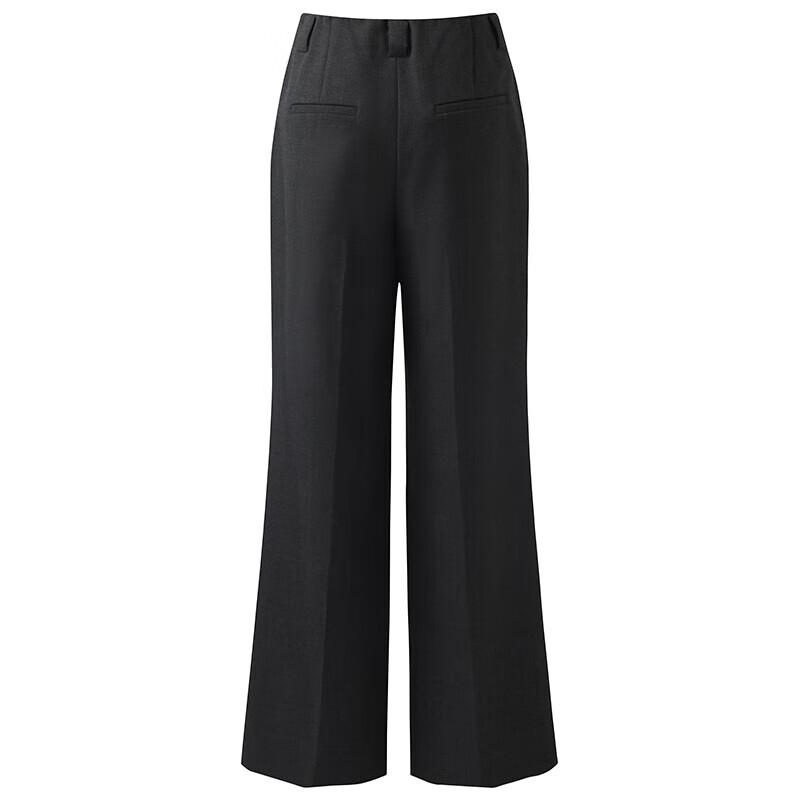 GOELIA Women's High-Waist Wool Blend Loose Wide-Leg Trousers