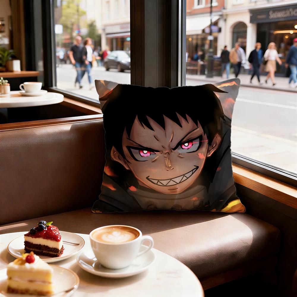 Anime Fire Force Cushion Cover Decorative Cushions Covers Cover Sofa x Pillow  Piece x x Pillowcase
