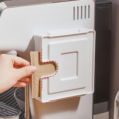Uchwyt na papier do filtrów do kawy Atrakcja magnetyczna Pudełko na papier do filtrów do kawy Do kuchni Stojak do przechowywania papieru do filtrów do kawy Dozownik