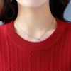 Women's Plus-Size Sweater Autumn Winter Warm Soft Stretchy Knit Top Loose Mid-length Sweater with Pockets