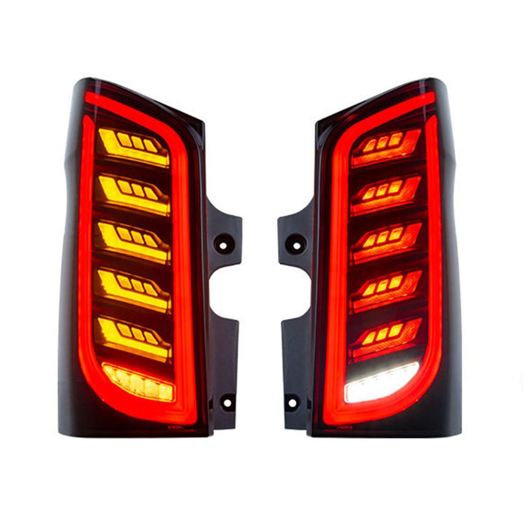 LED Tail Light Assembly with Daytime Running Lights & Sequential Turn Signals for 16-25 Mercedes-Benz New Vito