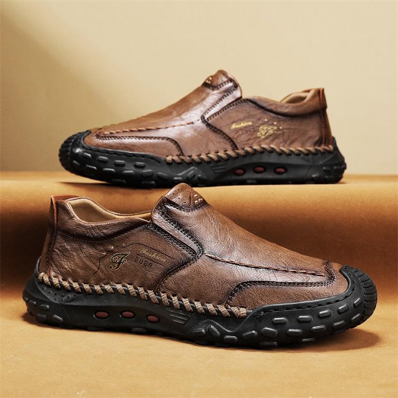 Spring/fall Mens Ankle Boots Leather Shoes Large Size  Car Driving Shoes Leather Boots