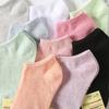 Women's Spring and Summer New Solid Color Candy Cotton Boat Socks