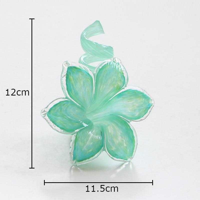 Colorful Flower Shape Glass Candle Holder Ornaments Romantic Candlestick Desk Decoration Wax Melt Burner Home Aroma Container