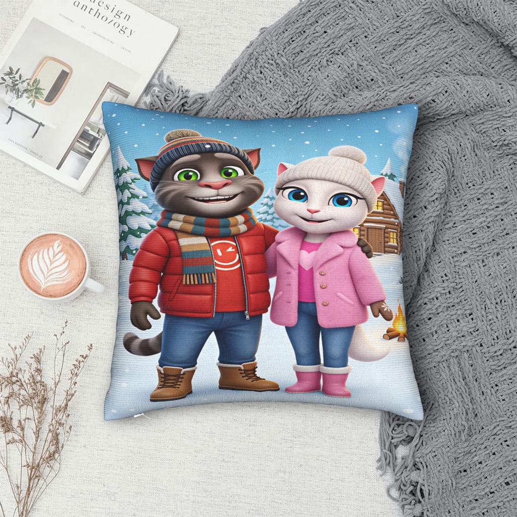 Game T-Talking T-Tom And F-Friends Pillow Case Novelty Pillow Cover Soft Pillowcases For Office Car Home Decor