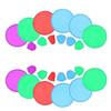 Outdoor Flying Discs Foldable Round Fans Made of Polyester 30Pcs Pack