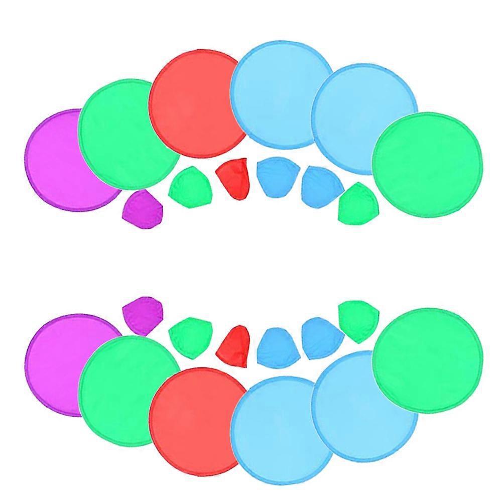 Outdoor Flying Discs Foldable Round Fans Made of Polyester 30Pcs Pack