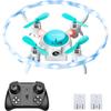 4DRC V5 Mini Drone for Kids with LED Blue&Green Light Remote Control Drone for Beginners,Hobby RC Quadcopter,360 Flips,Altitude Hold,Headless Mode