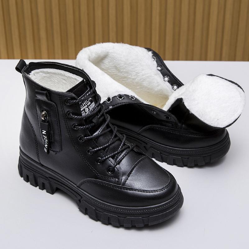 Winter  Women Casual Shoes  All-match Velvet Thick Bottom Snow Boots for Woman Fashion Female High Top Cottom Shoes