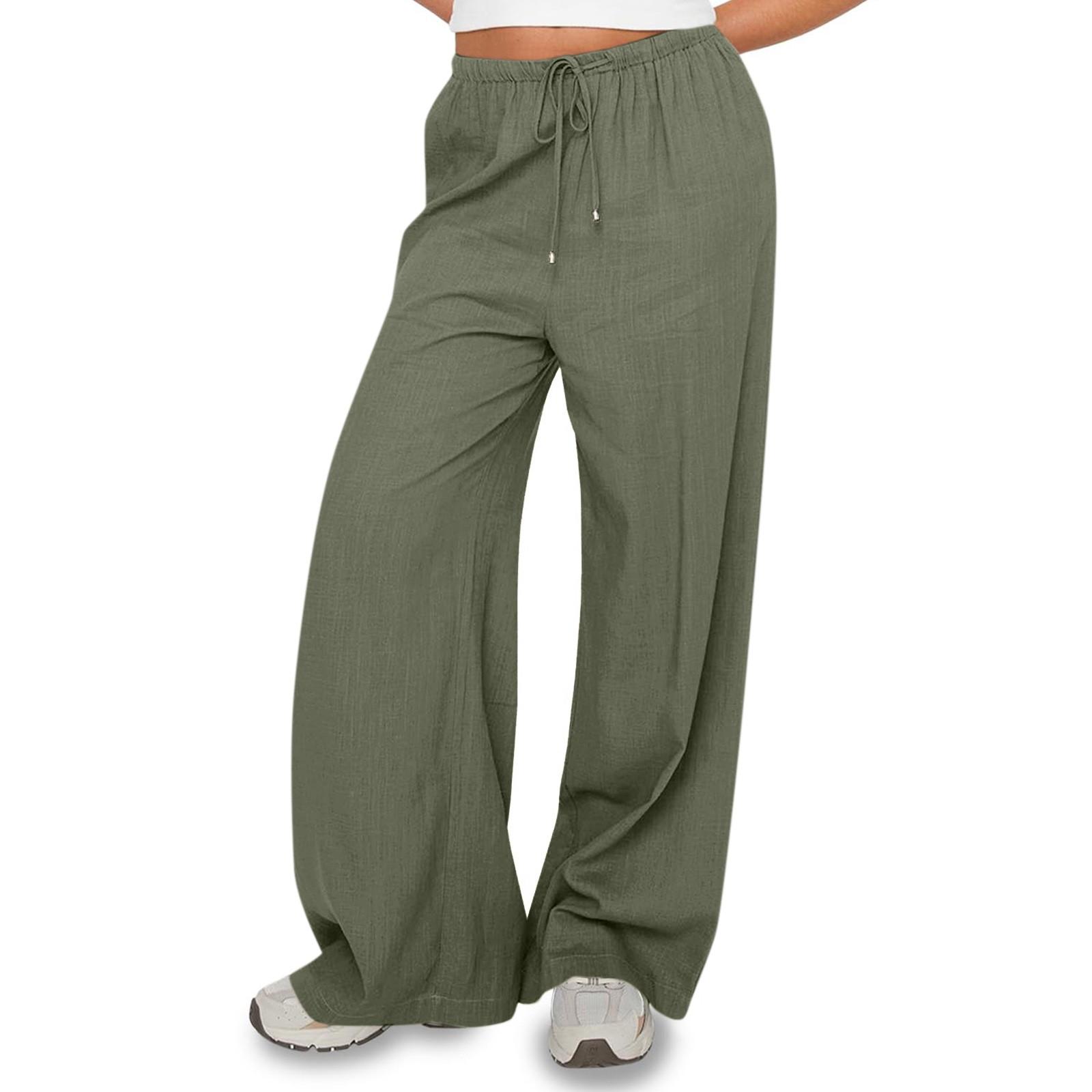 

Женские повседневные прямые брюки, однотонные повседневные длинные брюки с карманами L