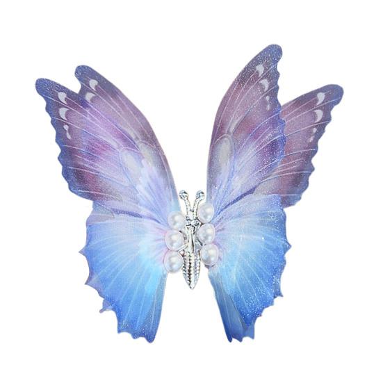 Hairpin Gradient Color Butterflies Decor Hair Clip with Imitation Pearls Exquisite Appearance Hair Pin Hair Accessories