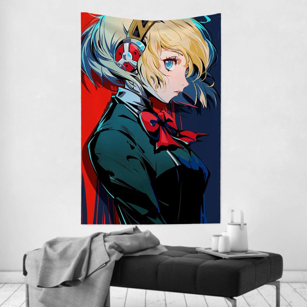 Aegis Animated Game P Persona 3 Tapestry Room Decor Wall Cloth Party Hanging Background Room Decor Baby Room