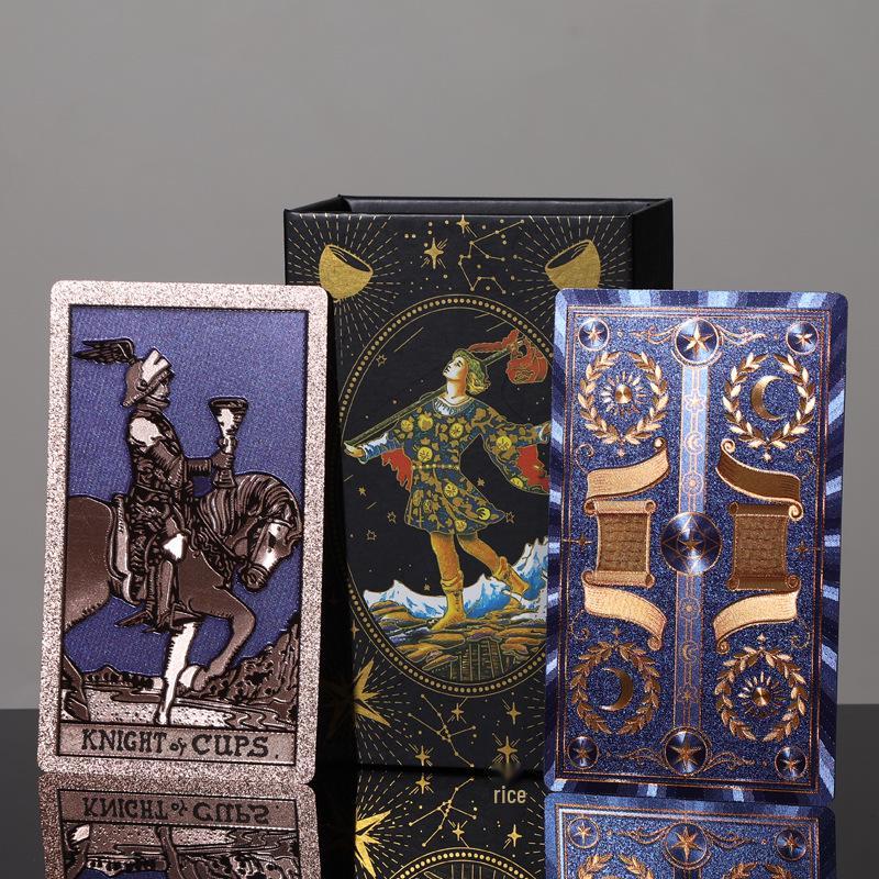 Set Tarot Waite Oro Blu 2026: 80 Carte Autentiche Impermeabili in Foglio