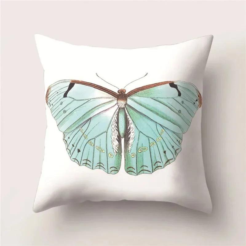 Beautiful Romantic Butterfly Series Decorative Home Pillowcases Living Room Sofa Cushion Covers Free Butterfly Pillowcases