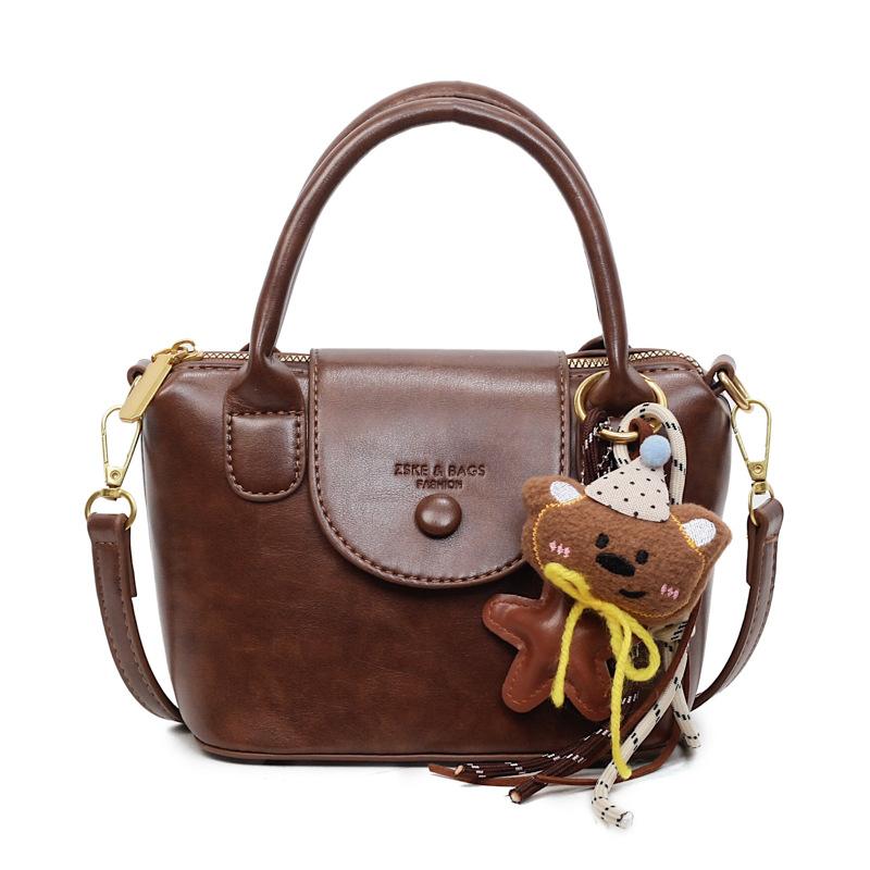 Retro handbag women's 2025 new trendy high-end color contrasting fashion shoulder bag commuter messenger dumpling bag