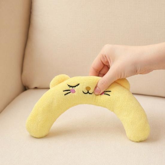 Interactive Pet Pillow With Built-in Bb Sound Device Soft Embroidered U-shaped Pet Neck Protector