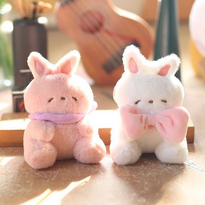 Cute Little Rabbit Pendant Plush Toy Doll White Rabbit Bag Hanging Decoration Keychain Doll Doll
