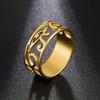 Men's Fashion Hollow Eye Design Large Size Ring Non Fading Symbol Band Statement Jewelry