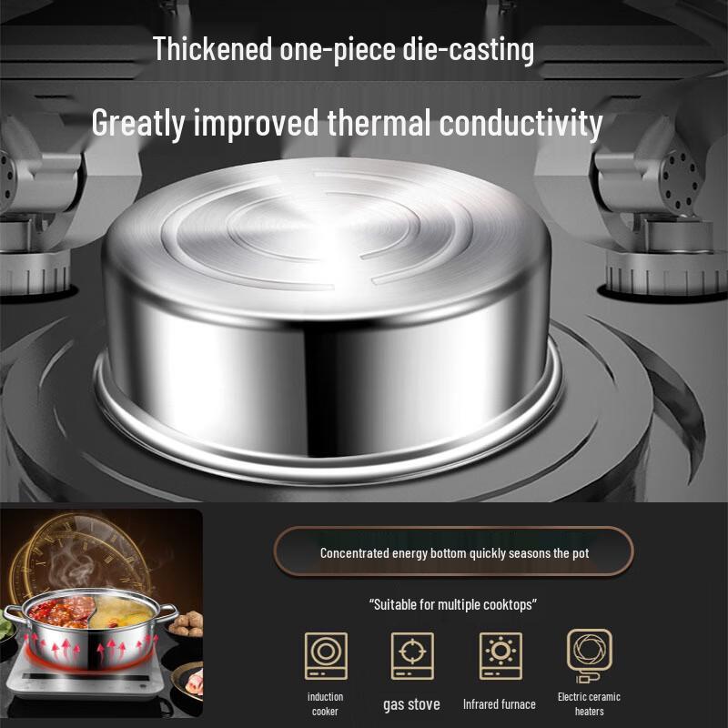 Driain 304 Stainless Steel Dual-Sided Hot Pot