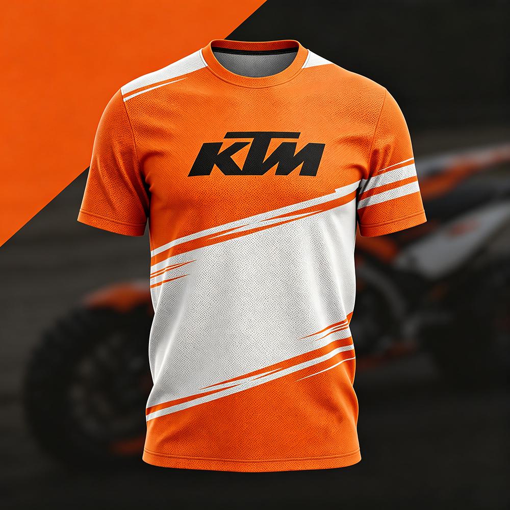 KTM Racing Team 3D Print T-Shirt Men Summer Short Sleeve Formula 1 Motorsport Sports Tee Casual Streetwear Top