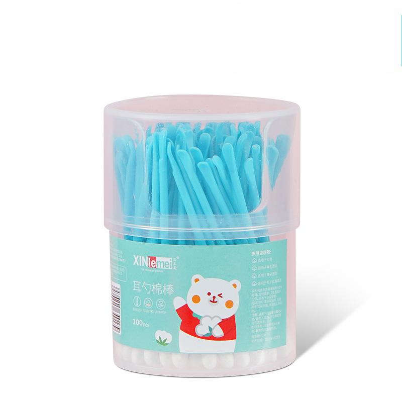 Ear Picks Cotton Swabs Double-ended Disposable Earwax Removal Cotton Swabs Plastic CoreBox-packed Ear Picks