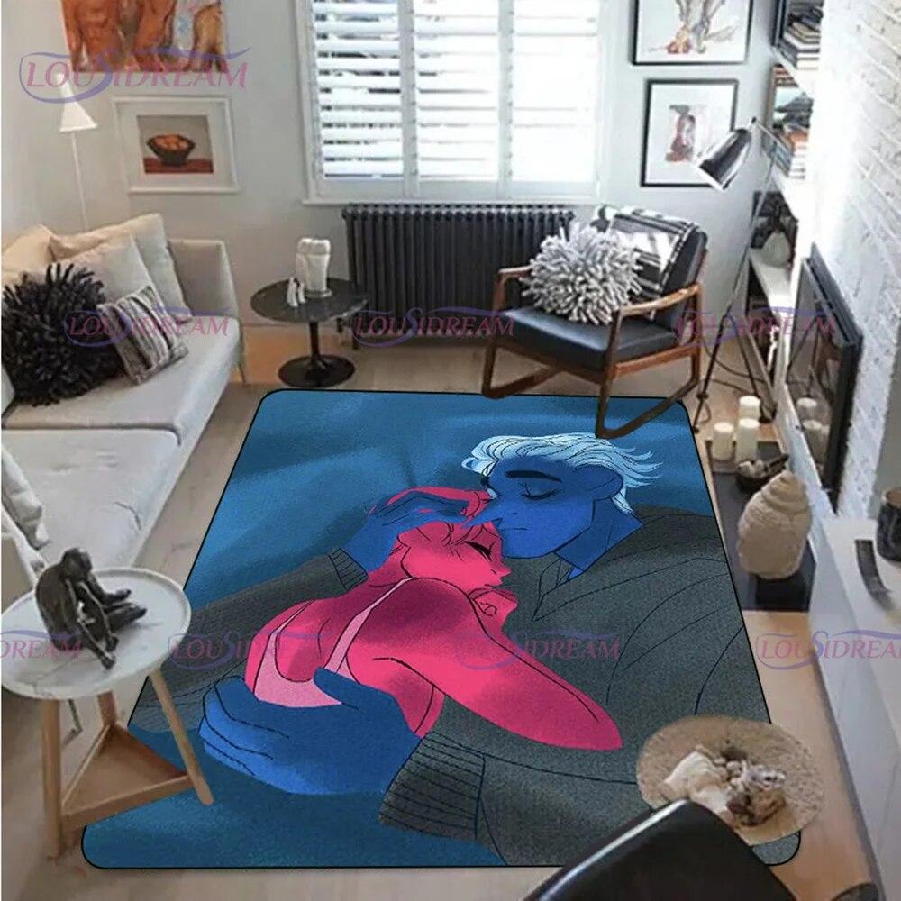 Cartoon Comics Lore Olympus Tištěný koberec Koberec do obývacího pokoje Ložnice Dekorace pohovky Šatna pro dospělé Protiskluzová podložka na podlahu