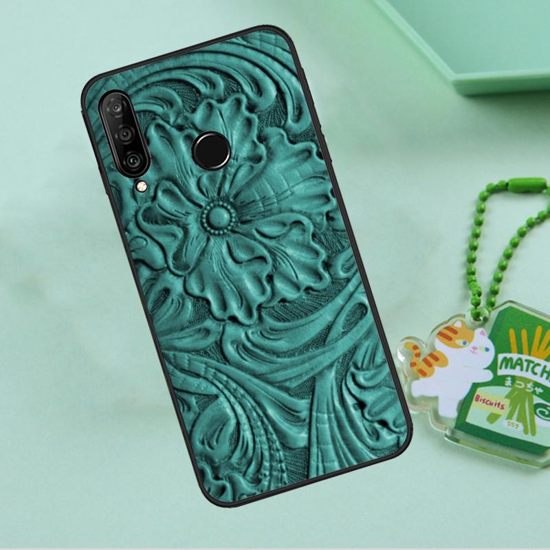 Brown Tooled Leather Pattern For Huawei Nova 12s 12i 11i 7i 8i 9 10 SE Y91 Y90 Y60 Y70 Y72 Y61 P60 Pro P30 P40 Lite Case