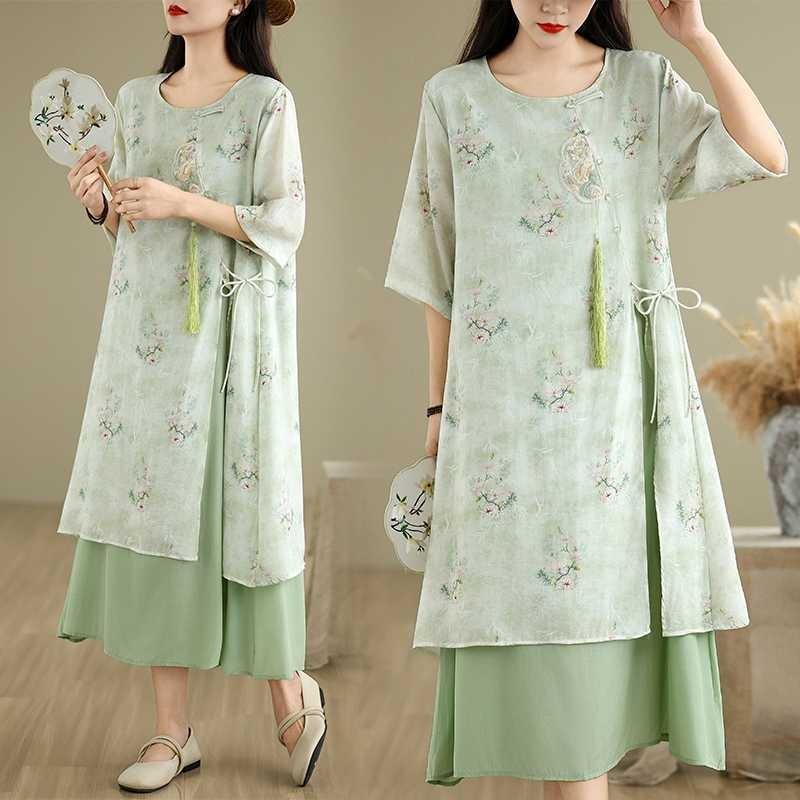 Ladies' Temperament Dress, Chiffon Element Dress