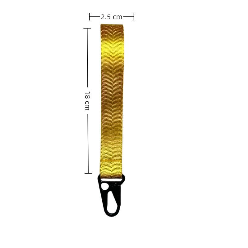 Trendy Eagle Beak Carabiner Keychain with Lanyard and Wrist Strap for Outdoor Sports жёлтый